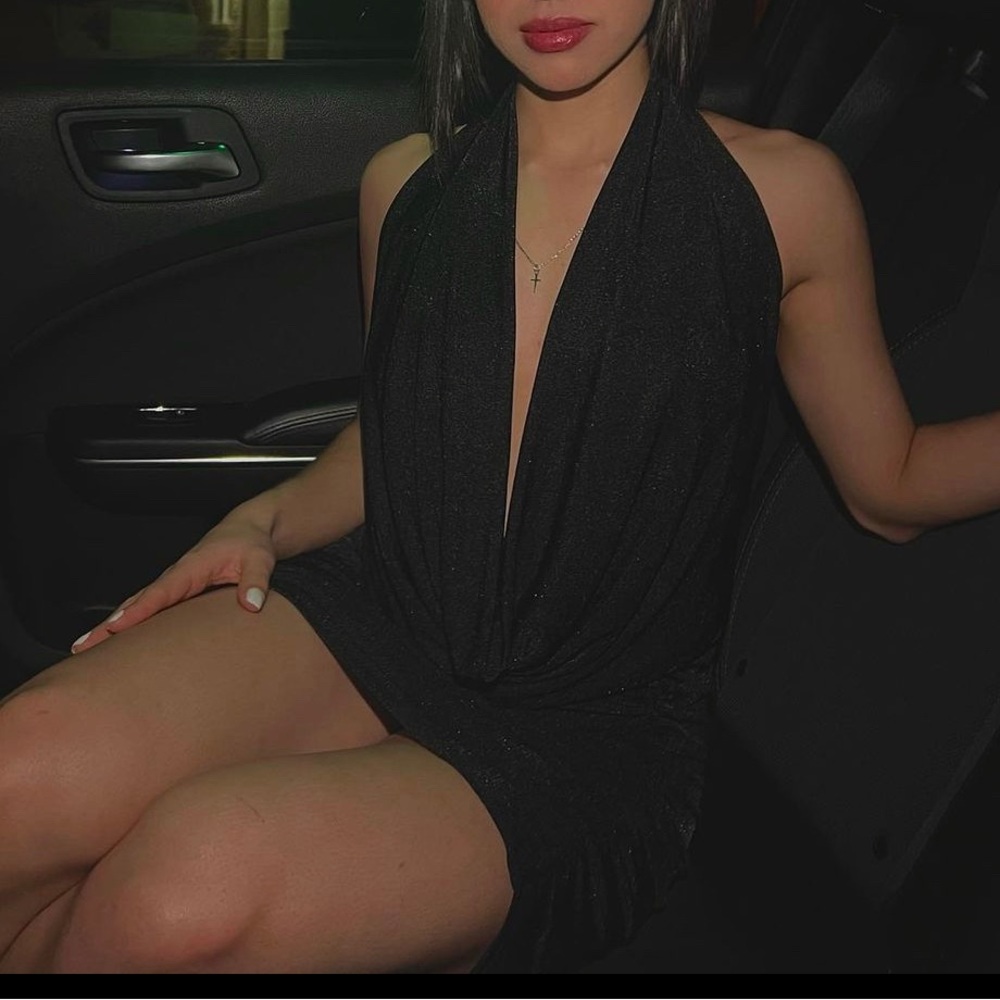 Black mini dress